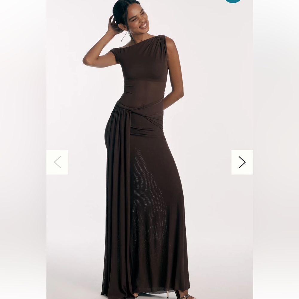Misha Sisal Chocolate Brown Dress